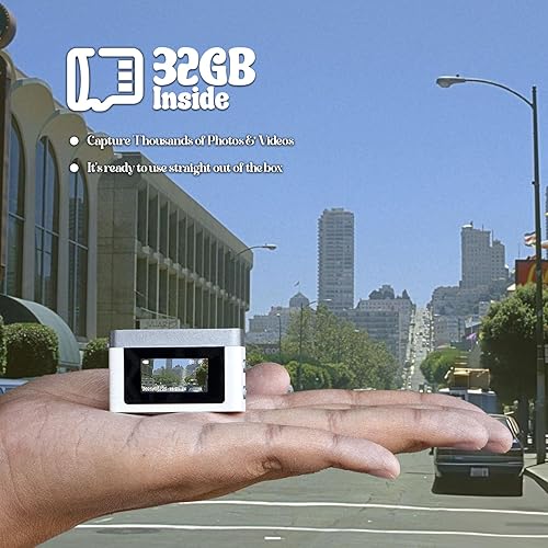 Miniatura 5 de Mini cámara digital, mini cámara retro, sensación de fotografías antiguas de los años 90, tamaño llavero, regalos de cumpleaños, 32 GB incluidos