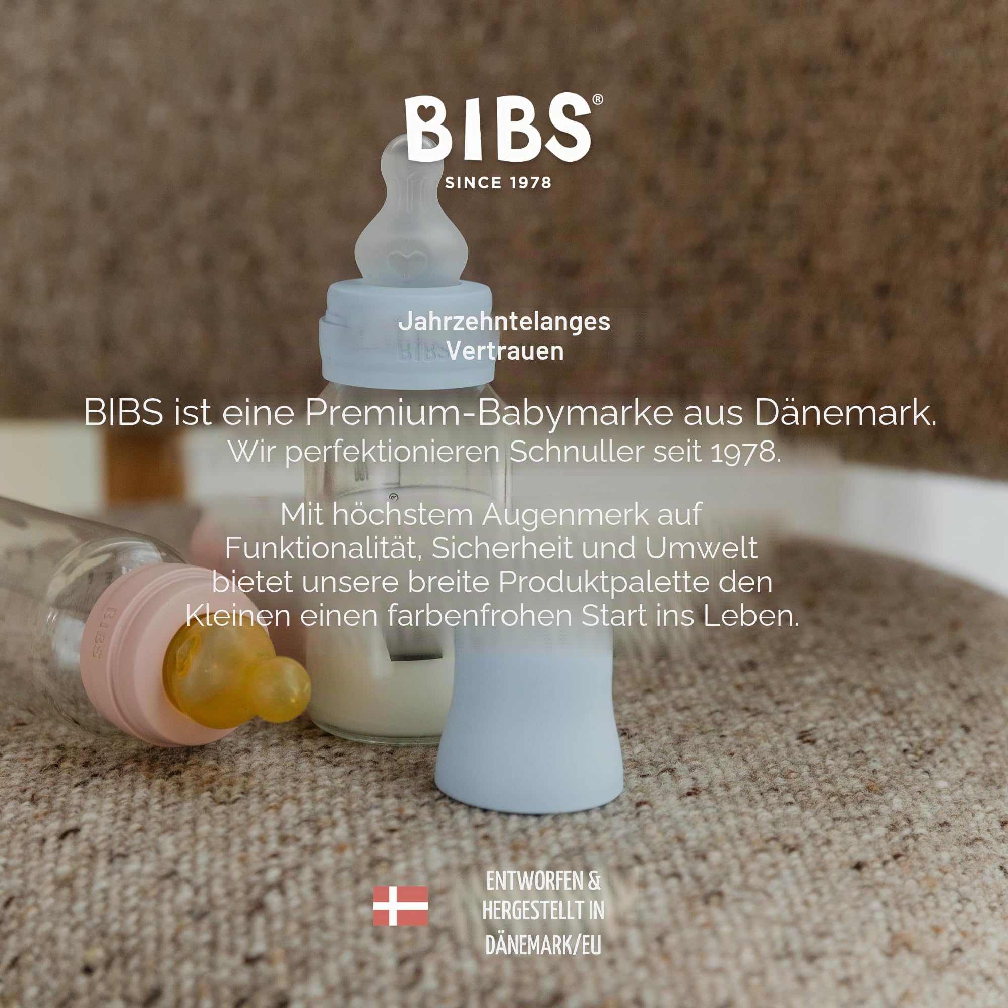 BIBS Babyflasche aus Kunststoff, 150 ml, 4-pack, Silikon-Sauger, Ivory