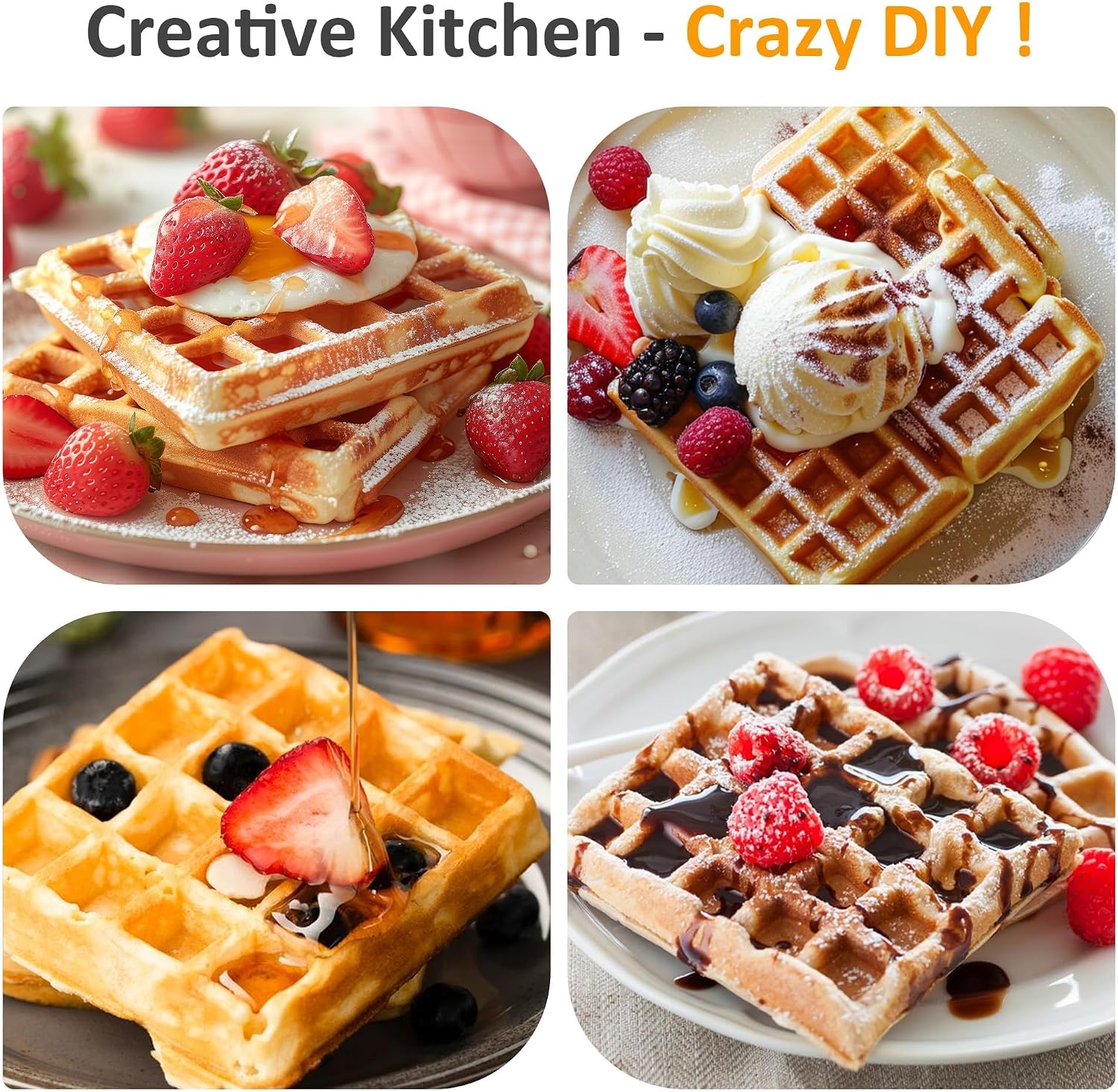 Sunvivi 2 Slices Waffle Iron - 5 Min Heat Up,Nonstick Belgian Waffle Maker