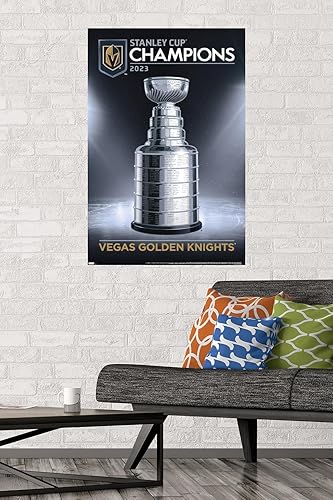 Miniatura 2 de Trends International NHL Vegas Golden Knights - Póster de pared con logotipo del equipo de la Copa Stanley 2023, 34 pulgadas de largo x 22.4 W,