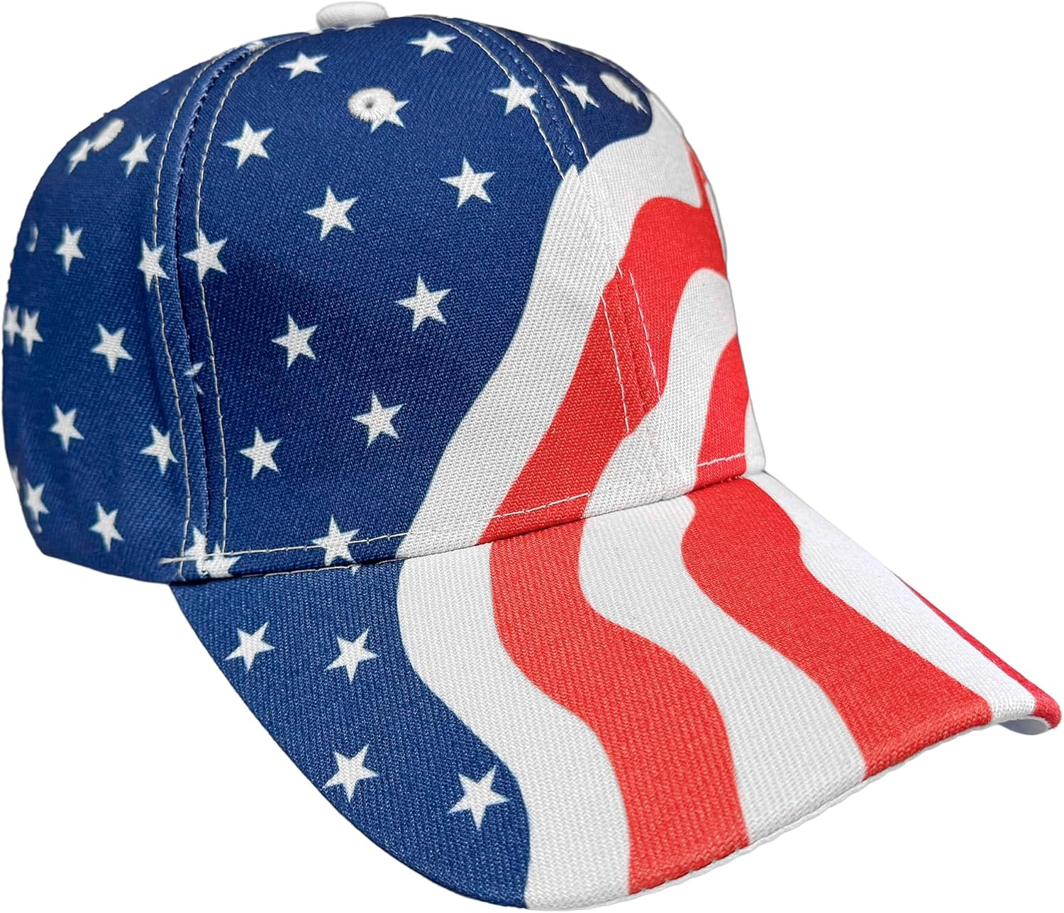 Black Duck Brand Patriotic American Flag Baseball Cap – USA Stars & Stripes Adjustable Hat – Fourth of July, Memorial Day (4 Hats)