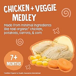 Earth\'s Best Organic Chicken Vegetable Medley Pouch, 4 oz (Pack of 12)