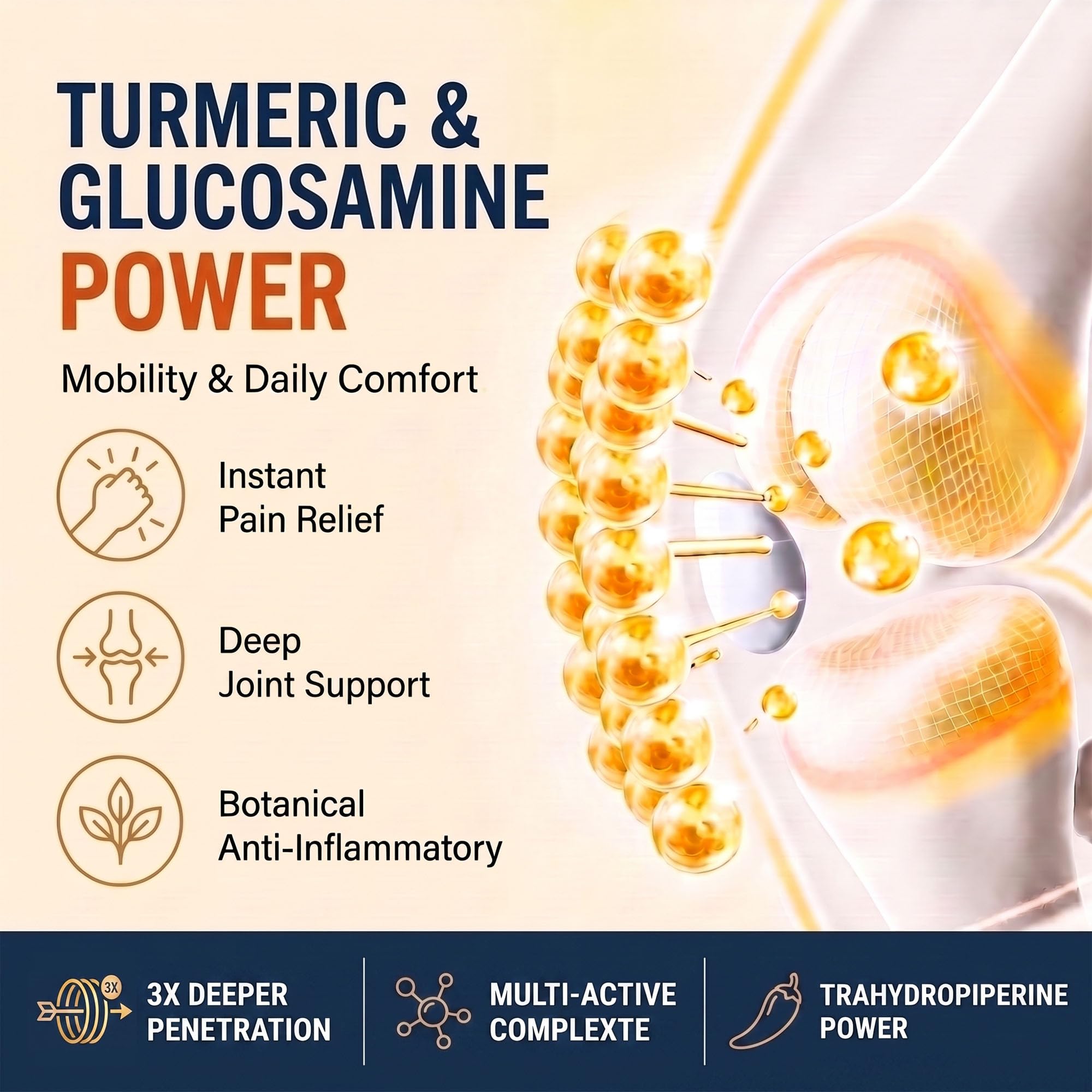 Joint Massage Cream with Turmeric & Glucosamine - 3.38 fl oz — Amazon image 3