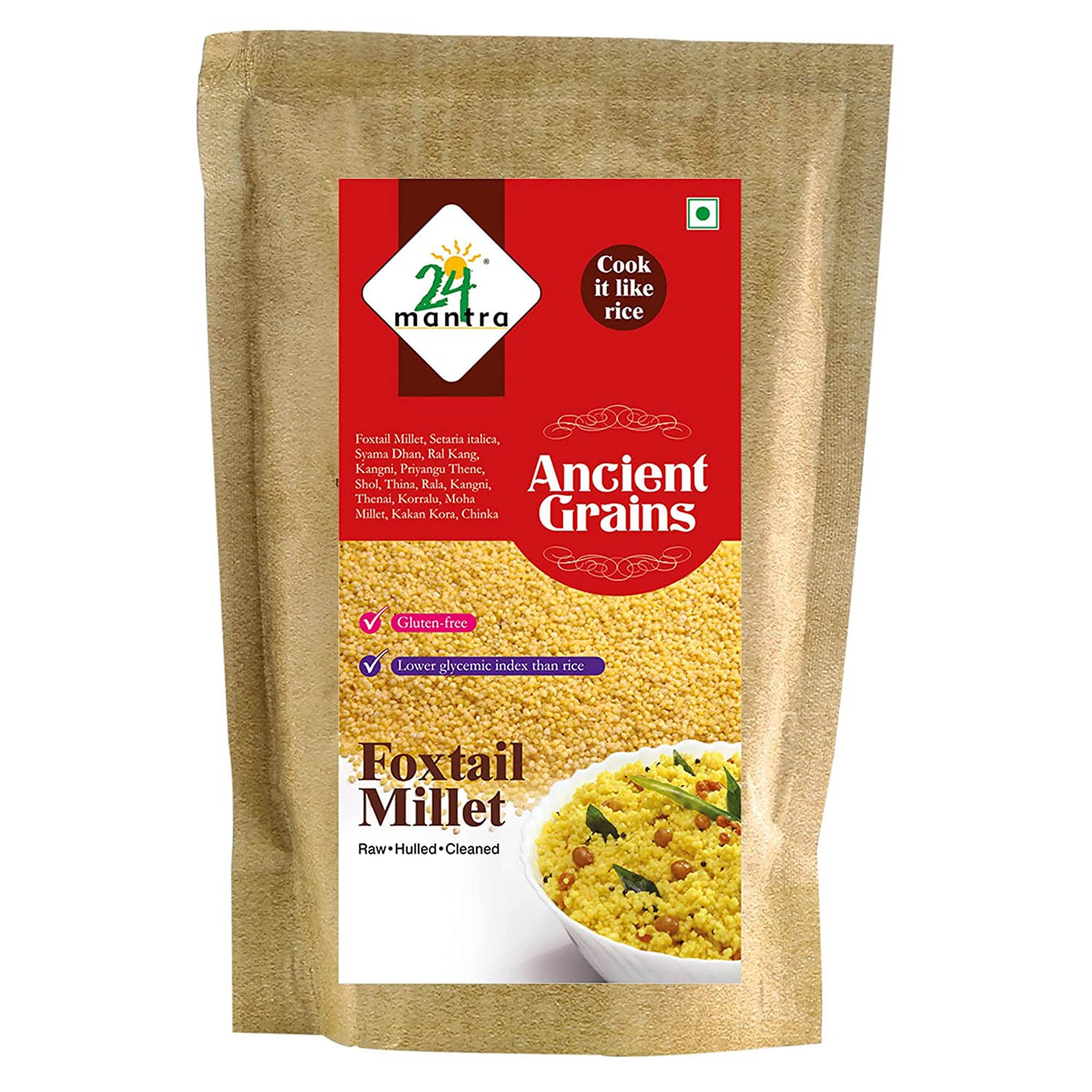 24 mantra organic Ancient Grains Pearled Foxtail Millet 500g