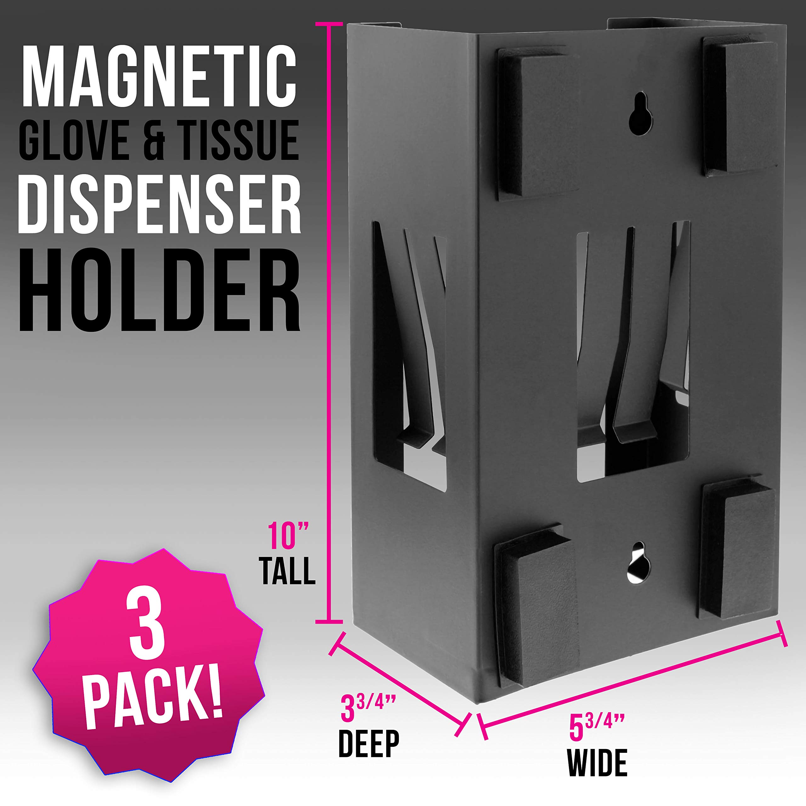 TCP Global Magnetischer Handschuh- & Taschentuchspender – Für Werkstatt, Garage & Küche, Hält Bis 3,6 Kg