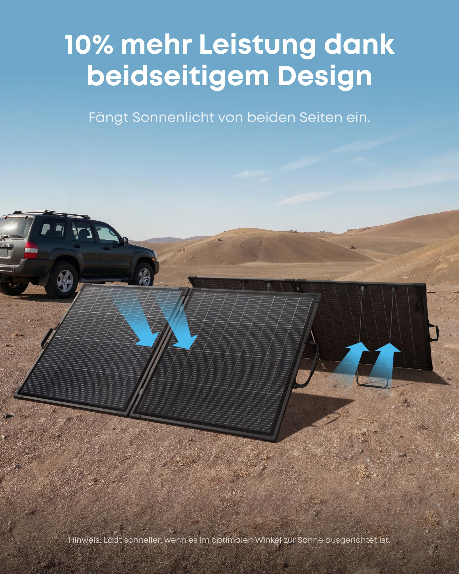 Anker SOLIX PS200 Bifaziales tragbares Solarpanel 200W faltbares Solarladegerät unter 5kg über 25% Wirkungsgrad