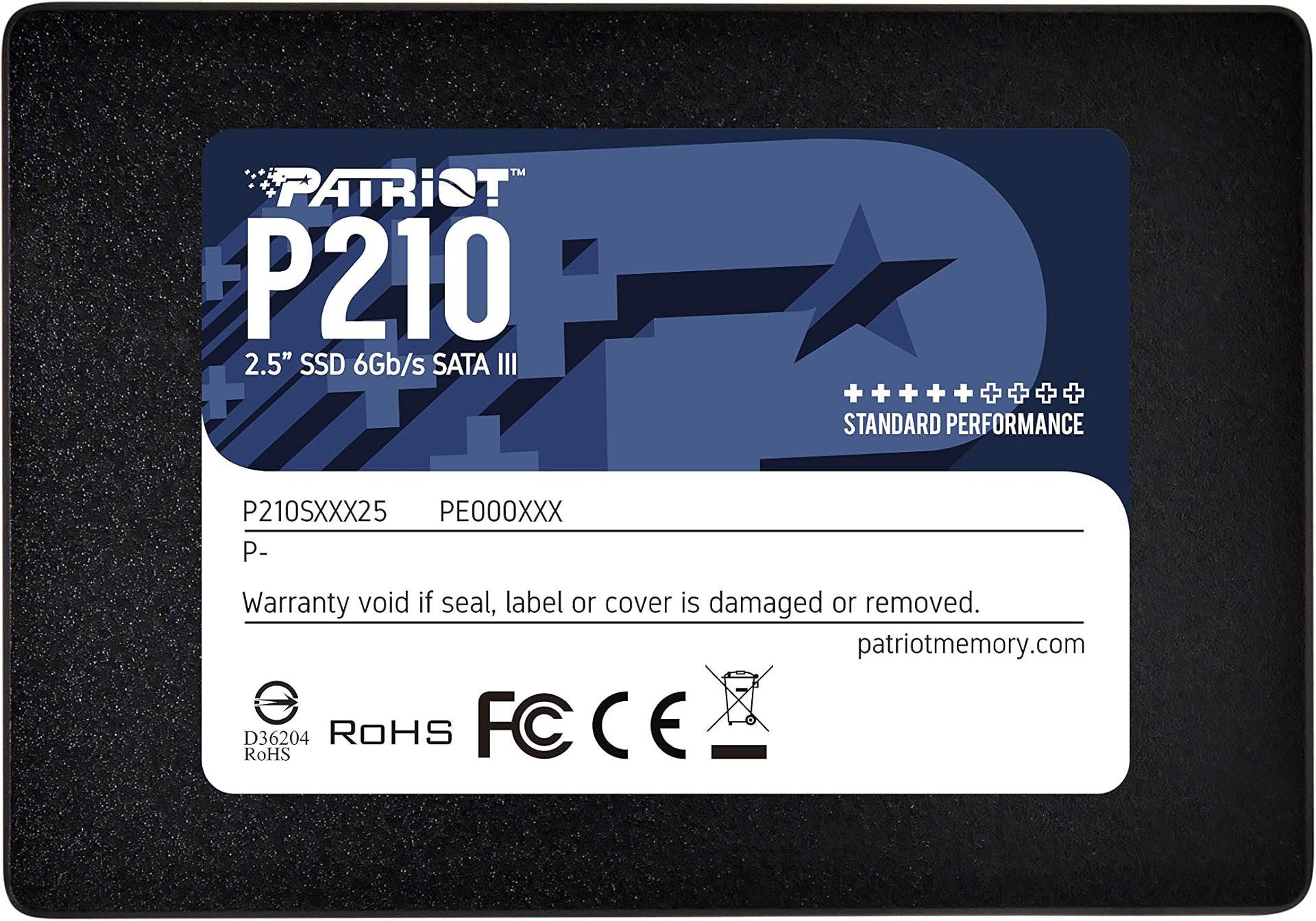 Patriot P210 SATA 3 128GB SSD 2.5 Inch Internal Solid State Drive - P210S128G25