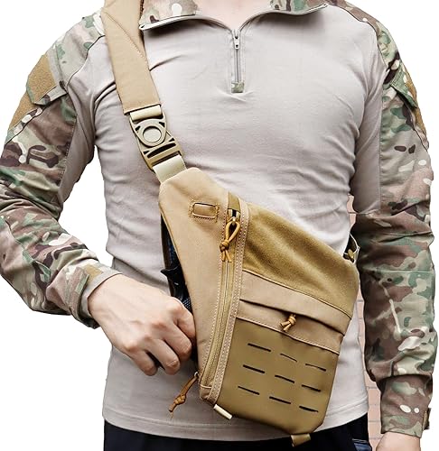 Miniatura 9 de Concealed Carry Sling Bag for Men, Chest Holster Bag of Pistols Anti-Thief Crossbody Daypack Personal Pocket Sling Pack