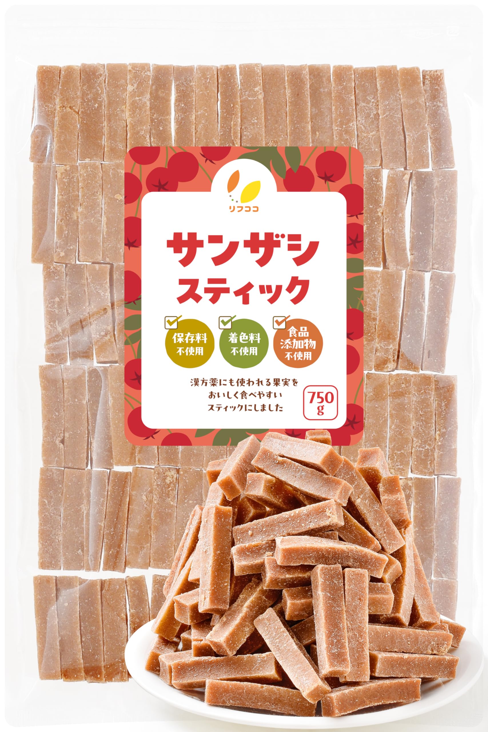Amazon.co.jp: リフココ サンザシ ( 山査子 ) スティックタイプ 750g