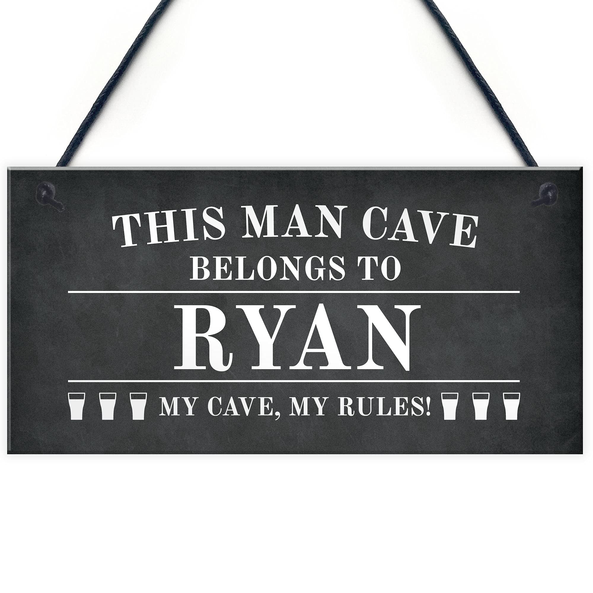 Novelty Man Cave Sign Personalised This Man Cave Belongs To Home Gift For Men
