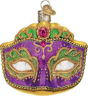 Old World Christmas 36241 Cities, Places and Landmarks Glass Blown Ornaments for Christmas Tree Mardi Gras Mask