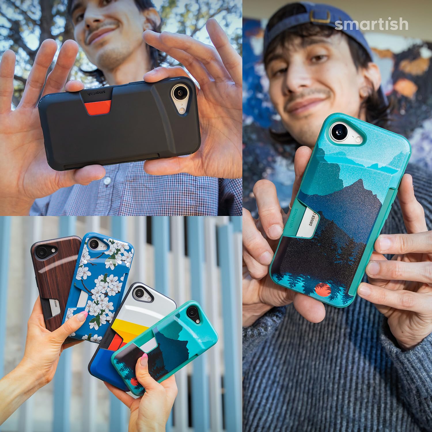 Smartish®, Wallet Slayer Vol. 1, Funda Tipo Cartera para iPhone 16e, Tarjetero Fino y Protector para Tarjetas de crédito, Funda Oculta giratoria Probada para Tarjetas Compatible con iPhone Pro de