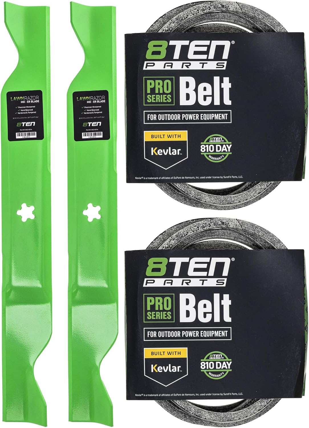 8TEN Deck Blade Belt Kit for Husqvarna YTH21K46 YTA22V46 YTH20K46 YTH18K46 YTH22V46XLS 46 Inch