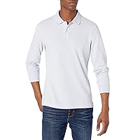 Amazon Essentials Polo in piqué a Maniche Lunghe vestibilità Aderente Uomo