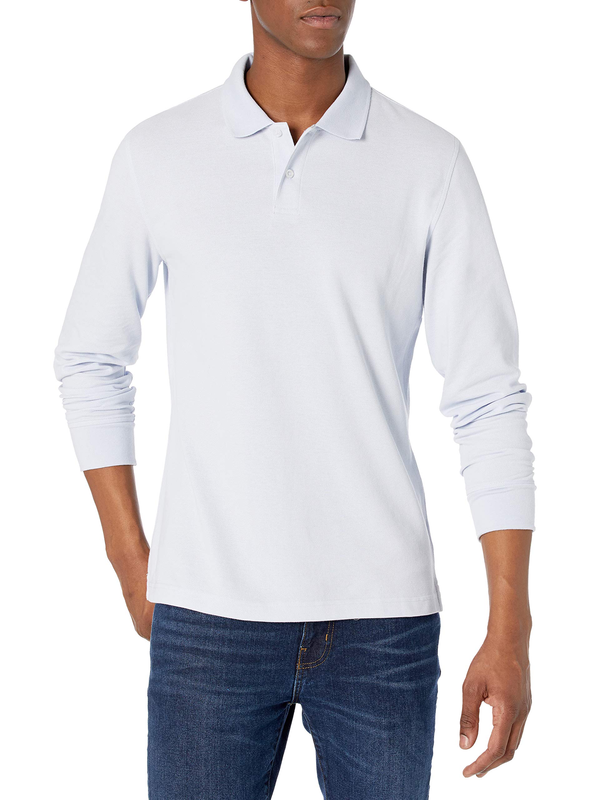 Amazon Essentials Herren Pique-Poloshirt mit Langen Ärmeln in normaler Passform