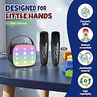 Vista 8 de Mini máquina de karaoke para niños y adultos, regalos de cumpleaños y Pascua para niños de 3, 4, 5, 6, 7, 8, 9 años o más, altavoz Bluetooth