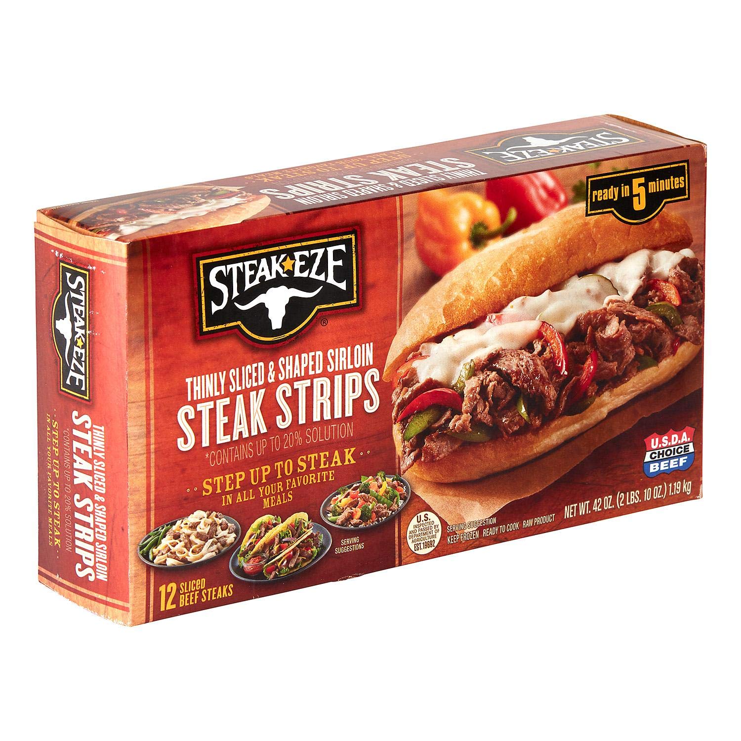 Evaxo SteakEZE Thinly Sliced & Shaped Sirloin Steak Strips
