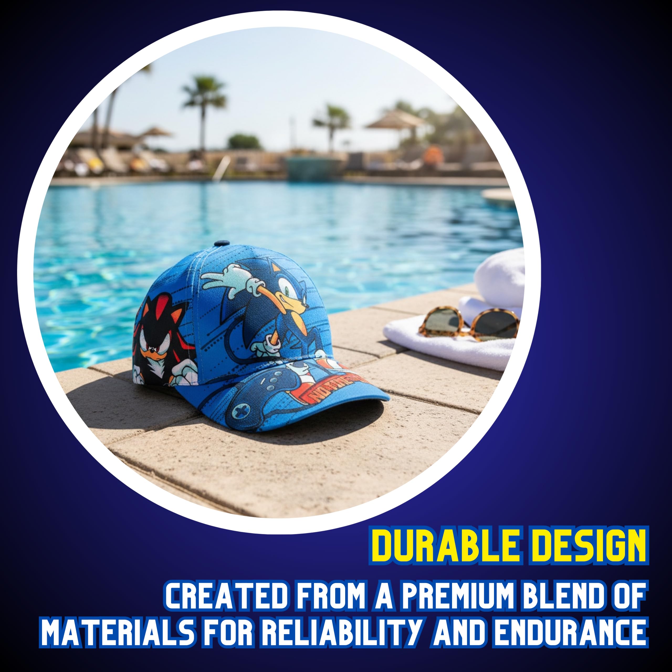 Sonic The Hedgehog Cappello Baseball per Ragazzi, Sonic Spike Shadow Dr Eggman Berretto Estivo Design Classico per Bambini