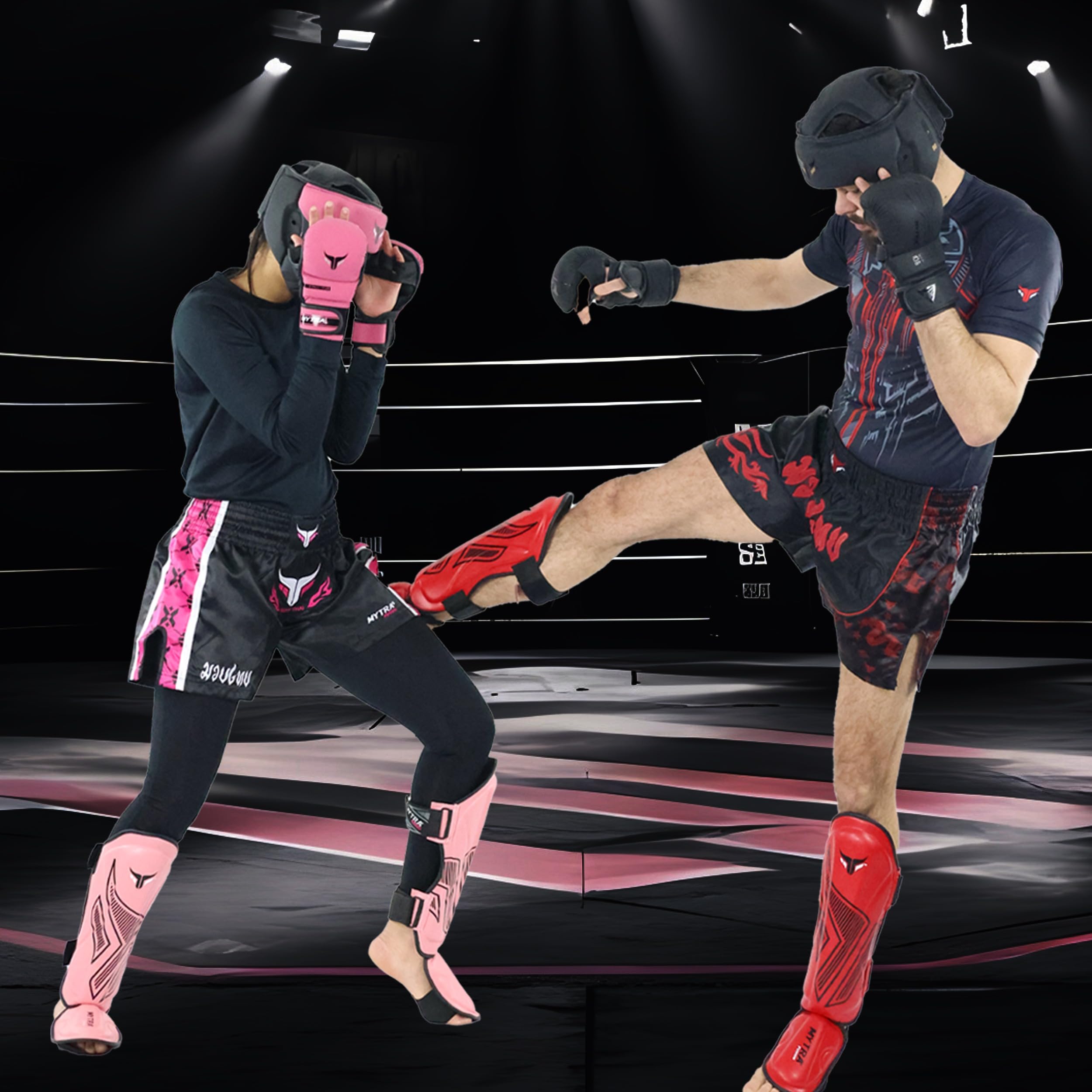 Mytra Fusion Adult Shin Pad, Shin Protector, Shin Guard For Boxing, MMA, Muay Thai, & Martial Arts Training