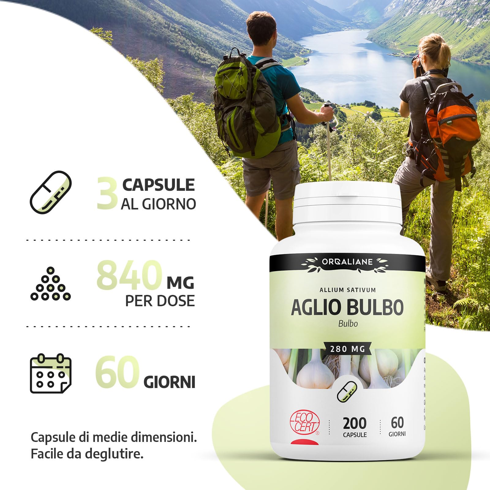Aglio bulbo Biologico - 280mg - 200 capsule