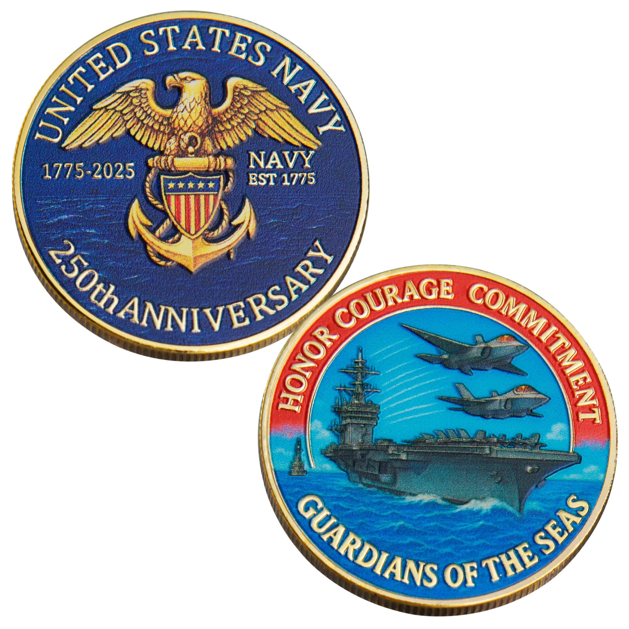 最終価格US NAVYチャレンジ 1775 Year United States Navy Core Value Sailor's Creed Challenge