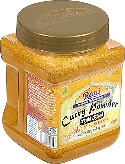 Rani Curry Powder Mild (10-Spice Authentic Indian Blend) 1lb (454g) PET Jar ~ All Natural | Salt-Free | NO Chili or Peppers | Vegan | No Colors | Gluten Friendly | NON-GMO | Kosher | Indian Origin