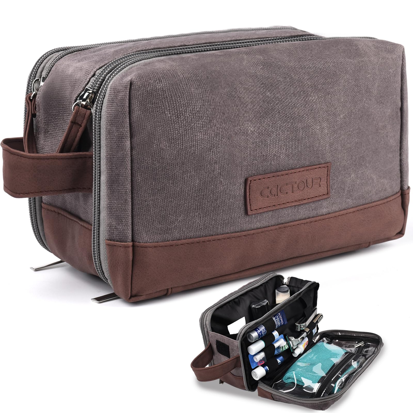 Amazon.com: CaCTOUR Toiletry Bag for Men,Large Mens Toiletry Travel Bag ...