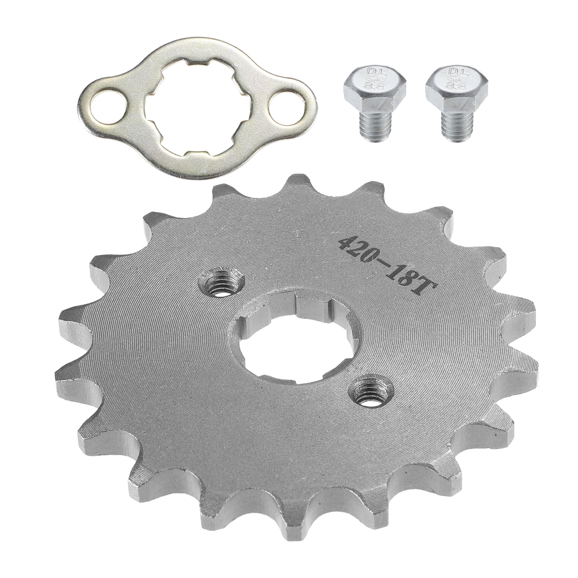 QUARKZMAN Pignon Moteur Avant 1 Jeu Moto Tout-Terrain 18 Dents 20mm ID | Métal, 78x6mm, Entraxe 35mm, Vis M6x1.0, Compatible Tout-Terrain, ATV, Go Kart, Quad
