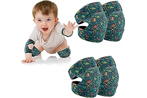 2 Pairs Baby Knee Pads for Crawling: Adjustable Knee Pads Toddler Crawler...