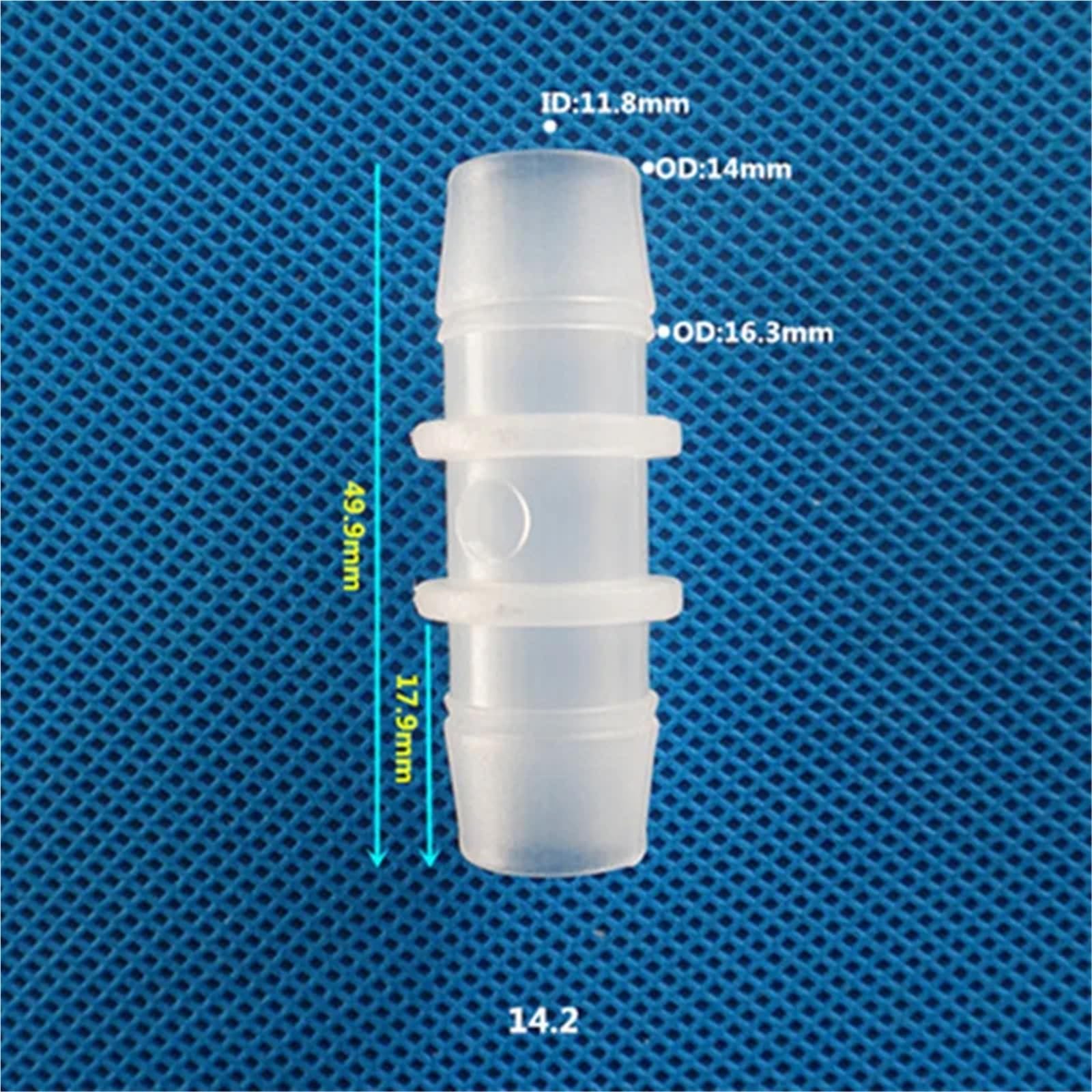 Adaptador de Conector de Manguera de Silicona for PC, Conector Pagoda de 1,6/2,4/3,2/4/5/5,6/6/6,4/8/9,5/10/11,1/12,7/14,2/15,8/19 mm, 50 Unidades(14.2mm)