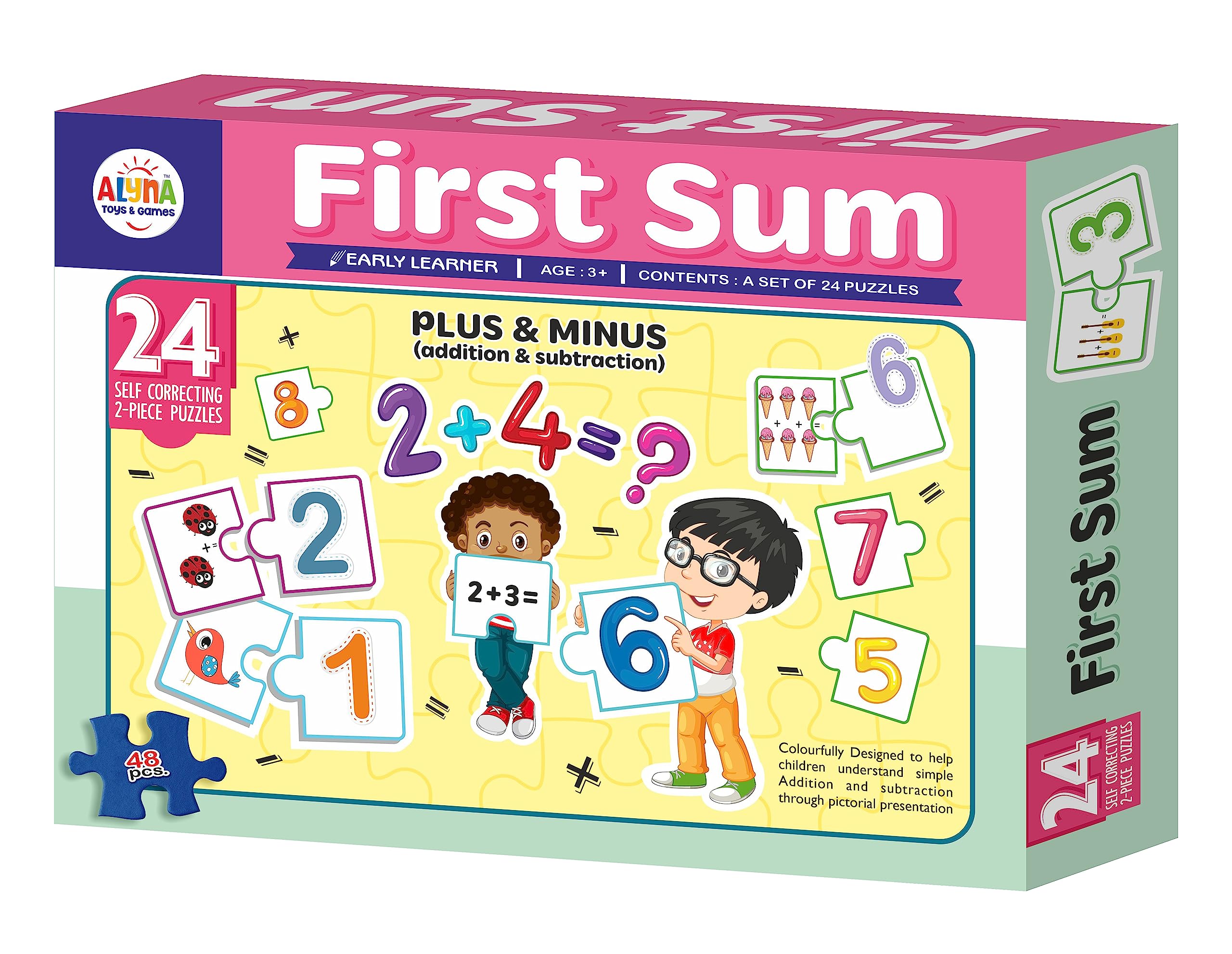 First Sum Jigsaw Puzzle with Addition & Subtraction – Bright, Engaging Educational Game for Pre-Schoolers – Perfect for Developing Early Math Skills and Problem Solving Abilities