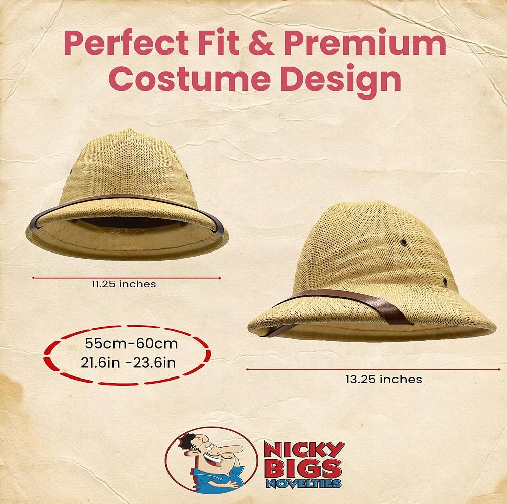 Amazon.com: Nicky Bigs Novelties Adult Safari British Pith Helmet