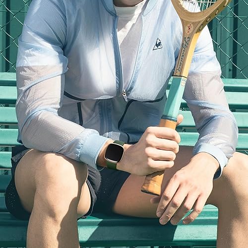 Miniatura 57 de Getino Compatible con Fitbit Sense 2/Sense Bands/Versa 4/Versa 3 bandas para mujeres y hombres, accesorios deportivos de silicona, correa para reloj