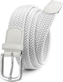 Mens Belt - Braided Stretch Golf Belt for Men 1 3/8"- Gift for Golf Pants Casual Shorts Jeans