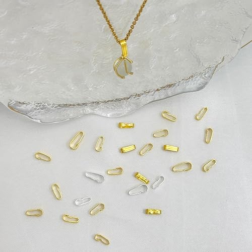 Miniatura 5 de 10 piezas de plata de ley 925 conectores de cierre para collar, gancho de fianza a presión, clip de pinza, colgante, broches, conector de cadena