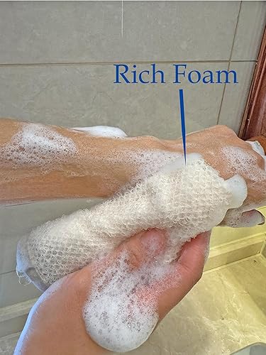 Rainbow Moon 6-Pack Exfoliating Wash Cloth - 2-Sided Body Scrub