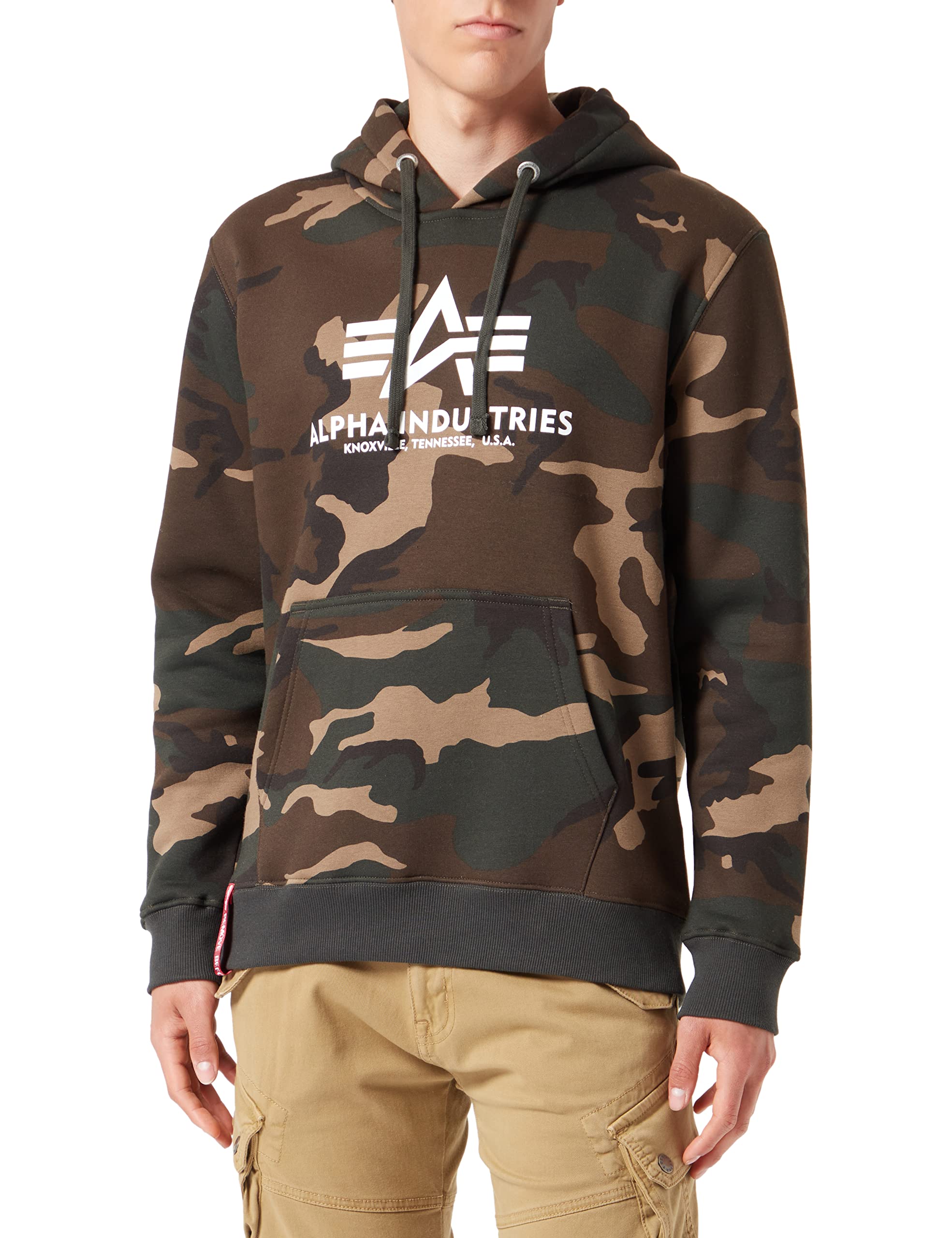 ALPHA INDUSTRIES Men's Basic Hoody Camo Sports
