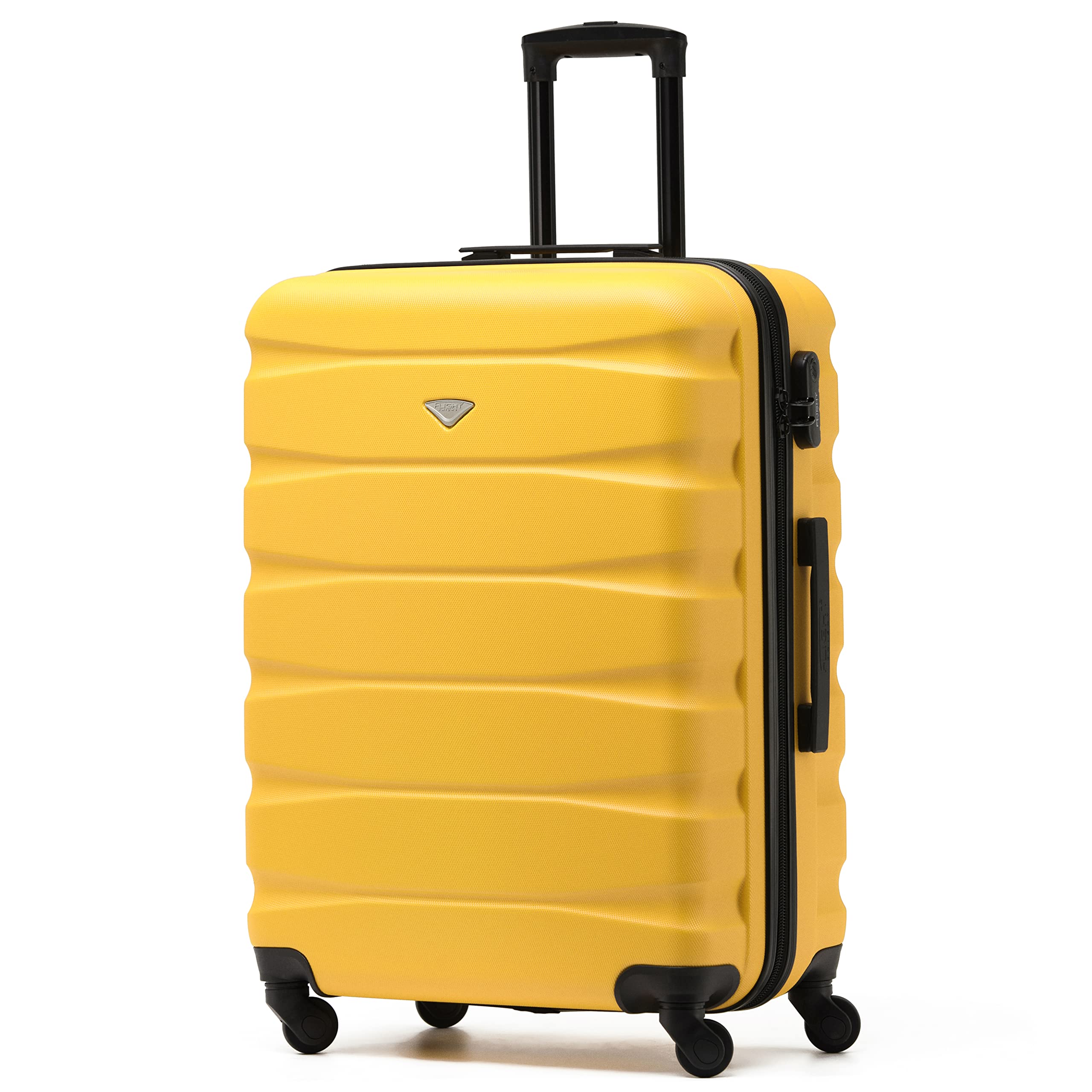 Sponsored Ad – Lightweight 4 Wheel ABS Hard Case Medium Suitcase Approved for Over 100 Airlines Including easyJet, British Airways, Ryanair, Jet2, Emirates & Many More - Check-in Medium Size 25"