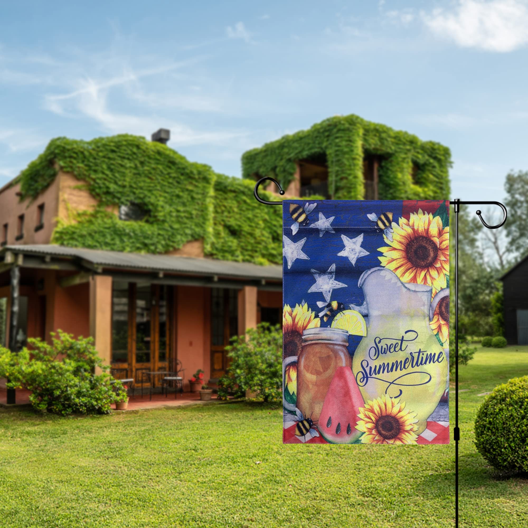 Furiaz Petit Drapeau Décoratif Pour Jardin, Maison, Cour, Buffle Noir Et Rouge, Décoration Extérieure, Noël, Ferme