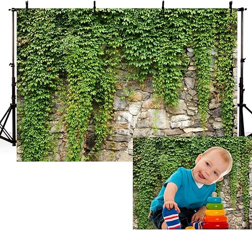 Miniatura 8 de Telón de fondo de pared de piedra de 7 x 5 pies, fondo de fotografía texturizado de pared de piedra al aire libre, fiesta de vacaciones, jardín,