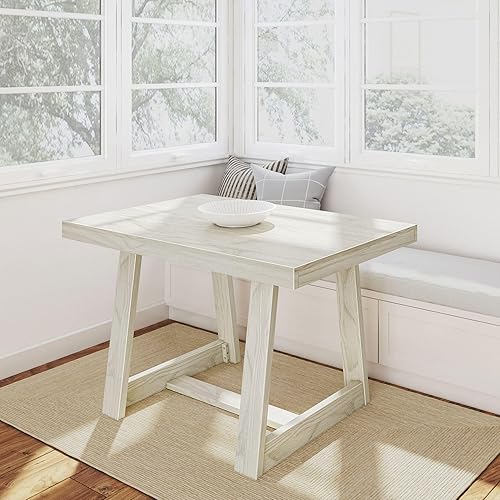 Miniatura 16 de Plank+Beam Banco de Comedor de Granja de 60 Pulgadas, Banco de Entrada de Madera Maciza, Banco de Madera para Exteriores, Asiento de Comedor de