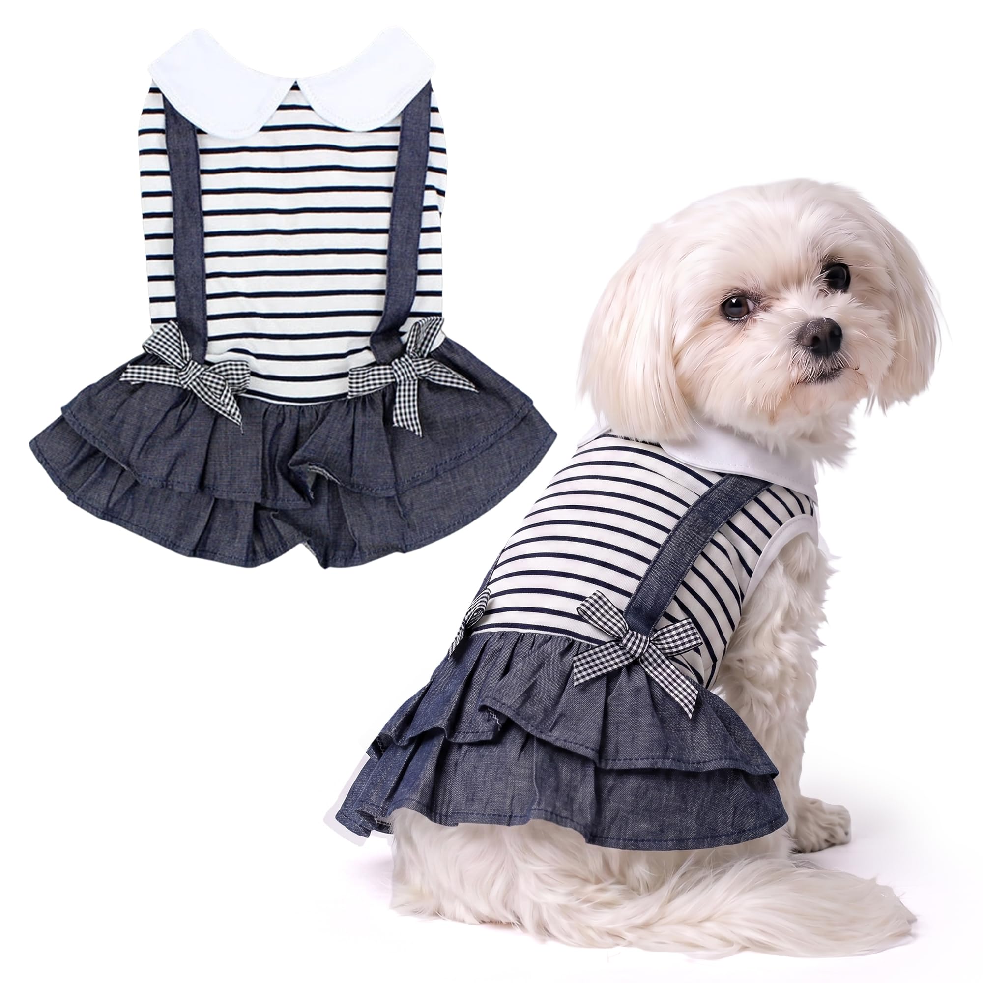Vêtements pour chien et chat sans irritation : optez pour la robe pour fille taille S