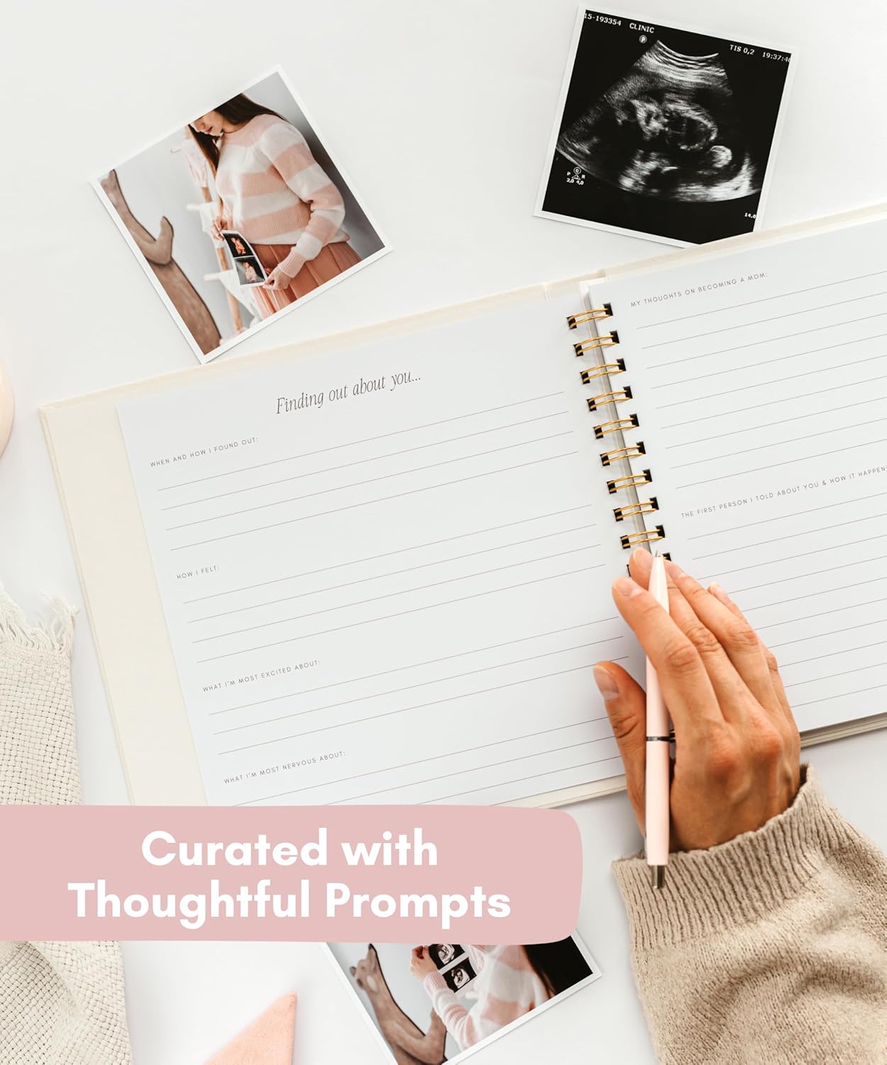Lamare Pregnancy Journal for First Time Moms – Pregnancy Planner, Sonogram Photo Album & Pregnancy Scrapbook for Expecting Moms – First Time Mom Gift, Pregnancy Must-Have