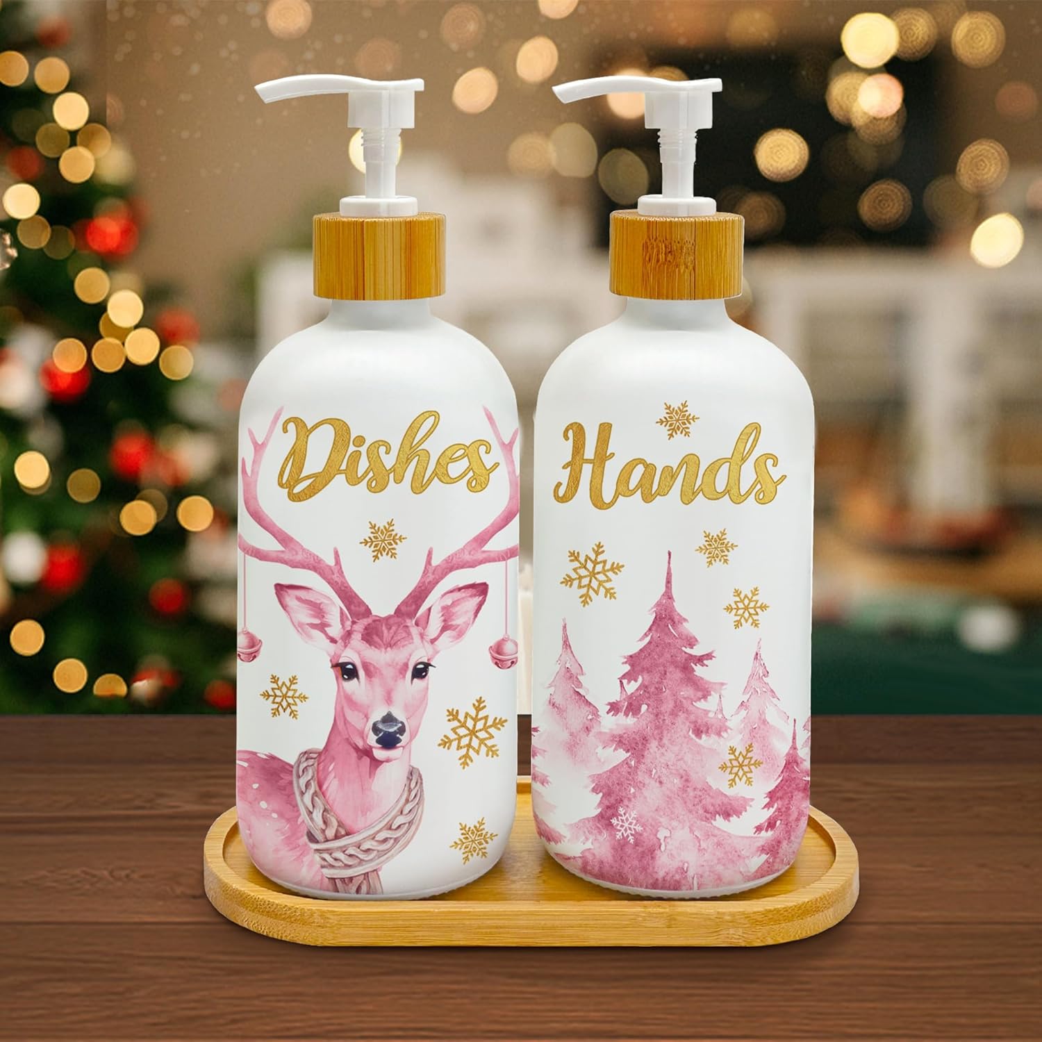 Christmas Soap Dispenser, Christmas Kitchen Decor