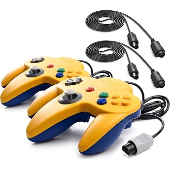 miadore 2 Pack Retro 64-Bit N64 Controller for N64 Console Plug & Play