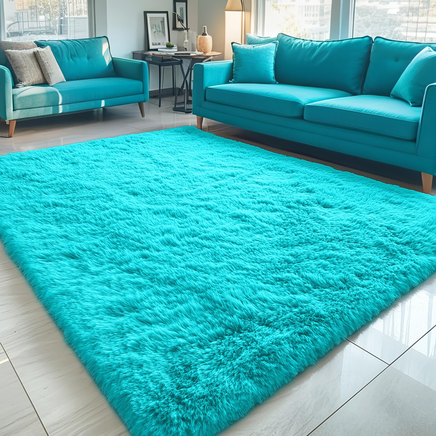 OLANLY Machine Washable Large Area Rugs 5x8 Feet for Living Room Bedroom Soft Fluffy Bedside Rug Indoor Carpet for Kids Girls Boys Bedrooms