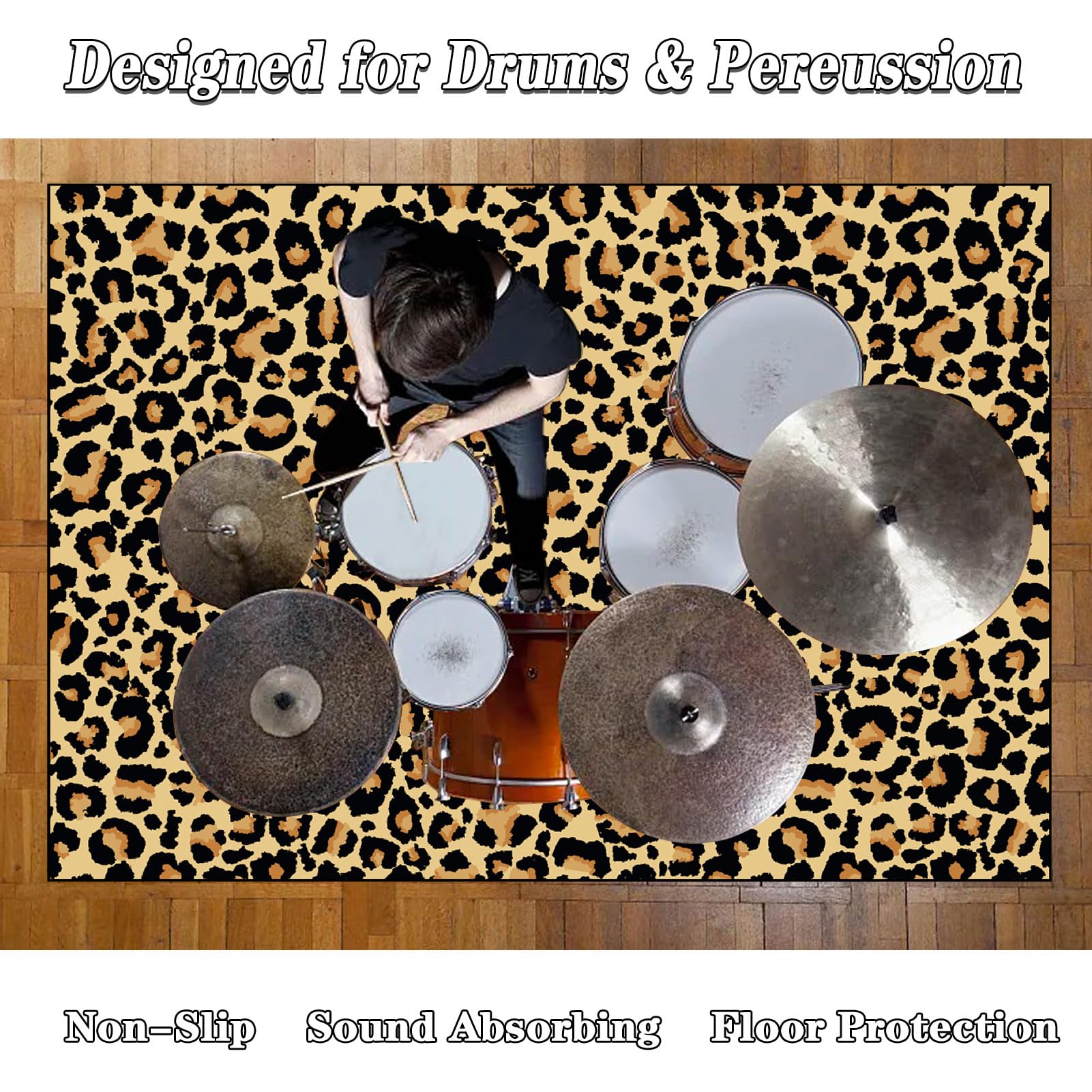Drumtapijt, antislip, drummat, geluiddichte mat voor drummers