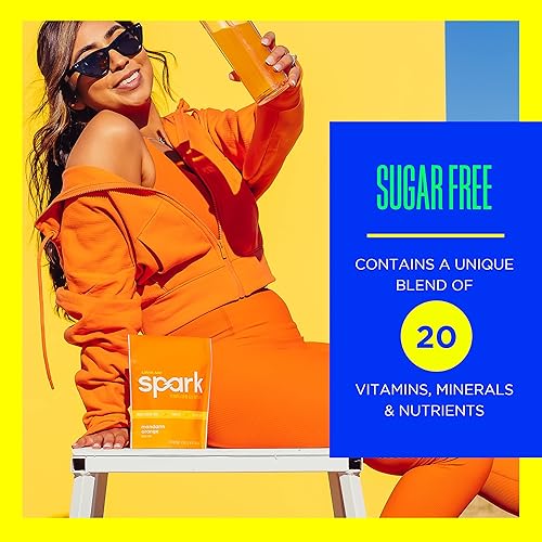 Miniatura 3 de AdvoCare Spark Suplemento de vitaminas y aminoácidos  Mezcla de bebida energética y enfoque  naranja mandarina  Paquete de 14
