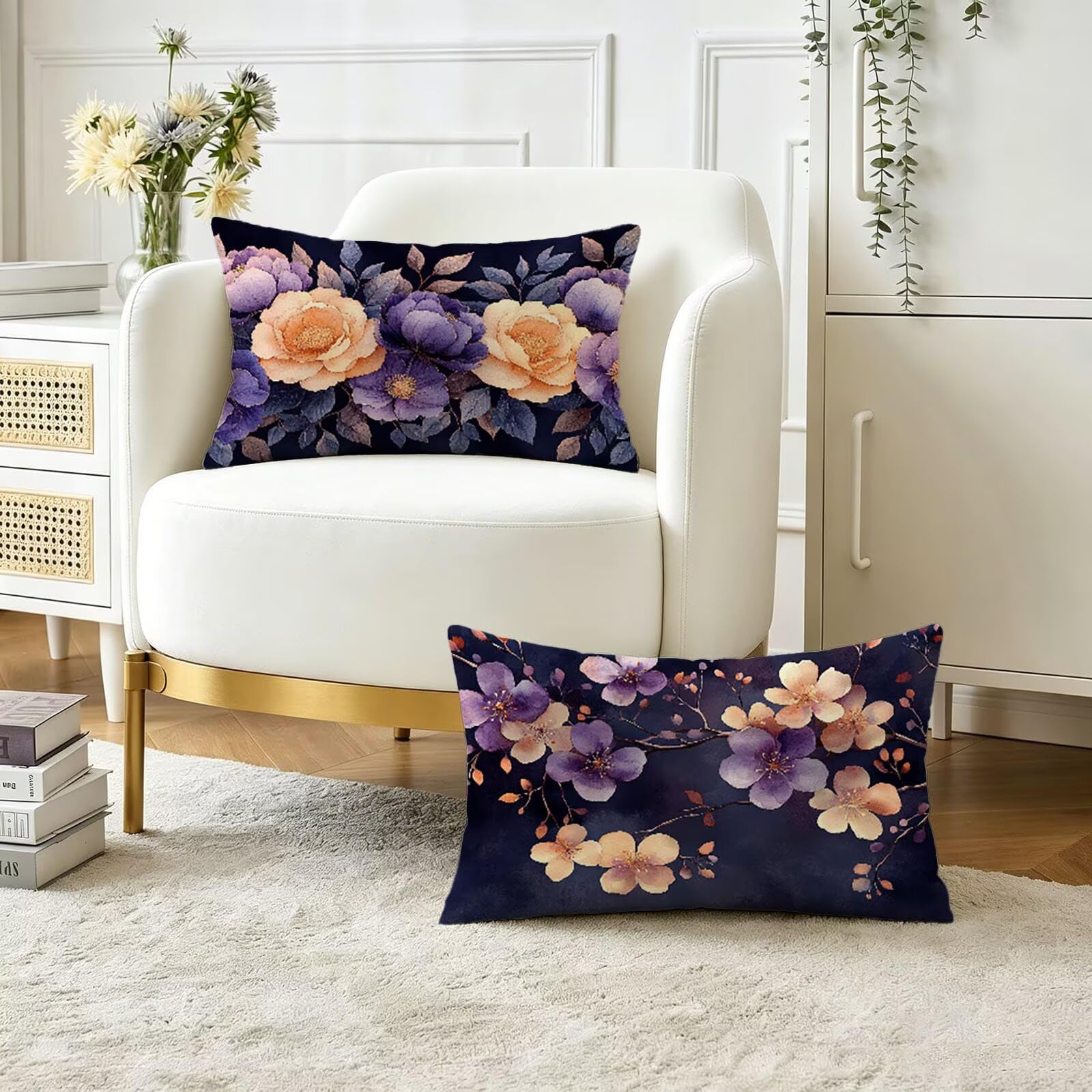 Housse coussin 50x80 cm lot de 2 imperméable pour protéger de la pluie