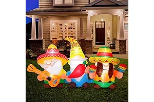 65 Inch Inflatable Gnome Light Up Yard Decoration